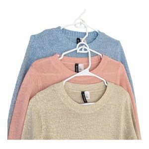 BUNDLE of 3 knit top sweaters